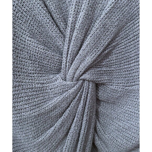 Market & Spruce | Dusty Blue Fallan Twist Back Sweater Long Sleeve | XL - Picture 3 of 3